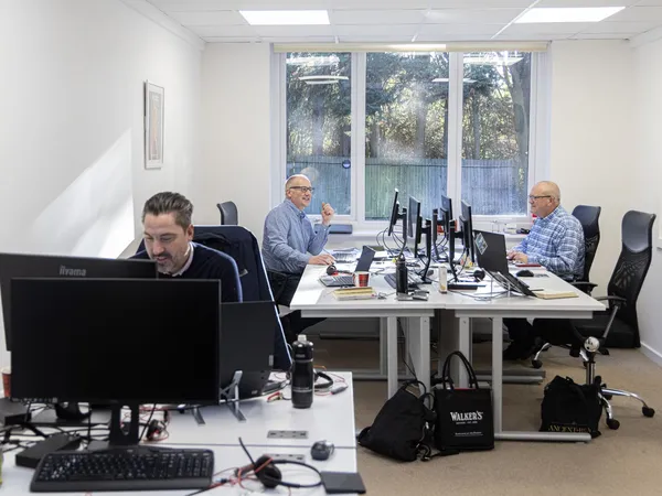 Serviced office with large windows overlooking Ascot, Berkshire